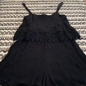 Xhilaration black adjustable strap romper